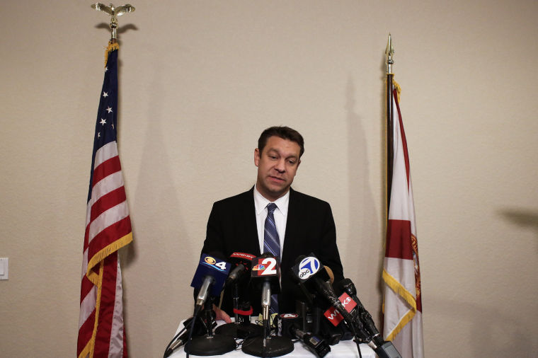 Trey Radel address media after guilty plea